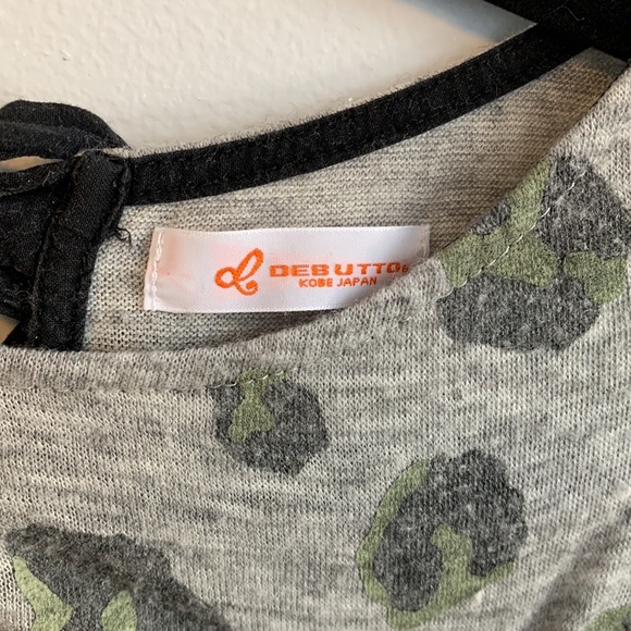 Grey sweater with leopard print details - Picture 3 of 4